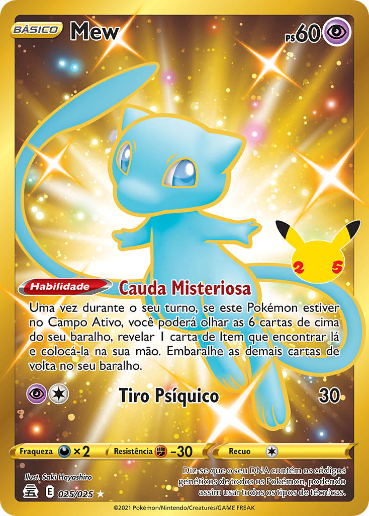 Mew 25 — Celebrations (Portuguese Pokémon TCG card)