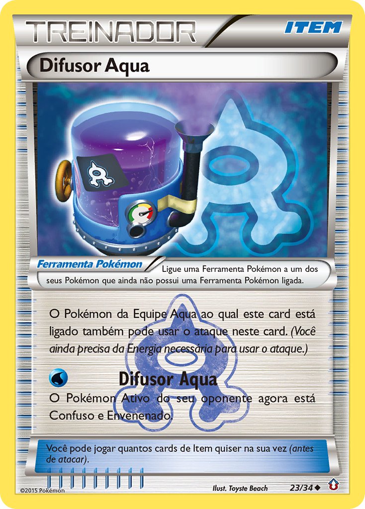 Difusor Aqua 23 — Double Crisis (Portuguese Pokémon TCG card)