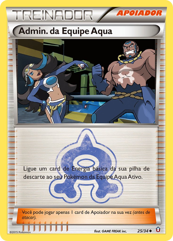 Admin. da Equipe Aqua 25 — Double Crisis (Portuguese Pokémon TCG card)