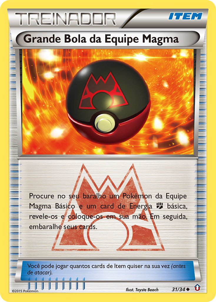 Grande Bola da Equipe Magma 31 — Double Crisis (Portuguese Pokémon TCG card)