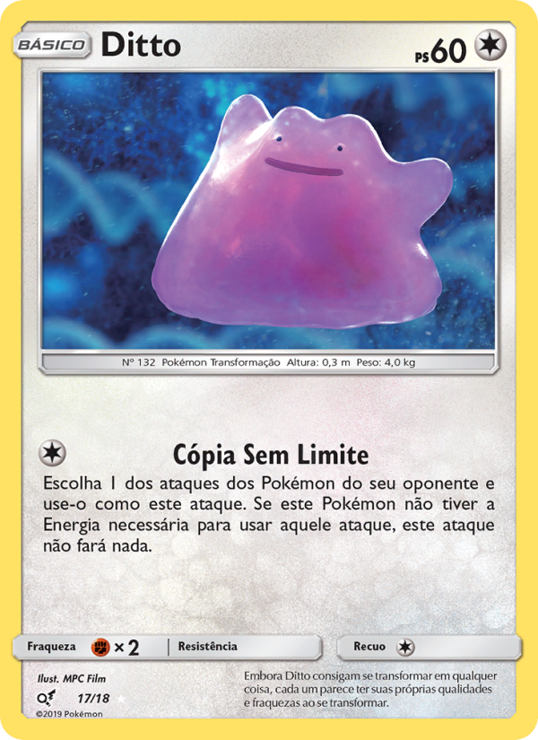 Ditto 17 — Detetive Pikachu (Portuguese Pokémon TCG card)