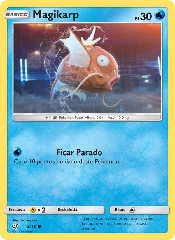Magikarp 8 — Detetive Pikachu (Portuguese Pokémon TCG card)