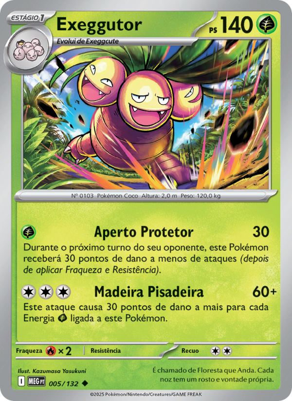 Exeggutor 005 — Megaevolução (Portuguese Pokémon TCG card)