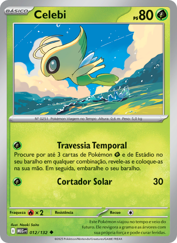 Celebi 012 — Megaevolução (Portuguese Pokémon TCG card)