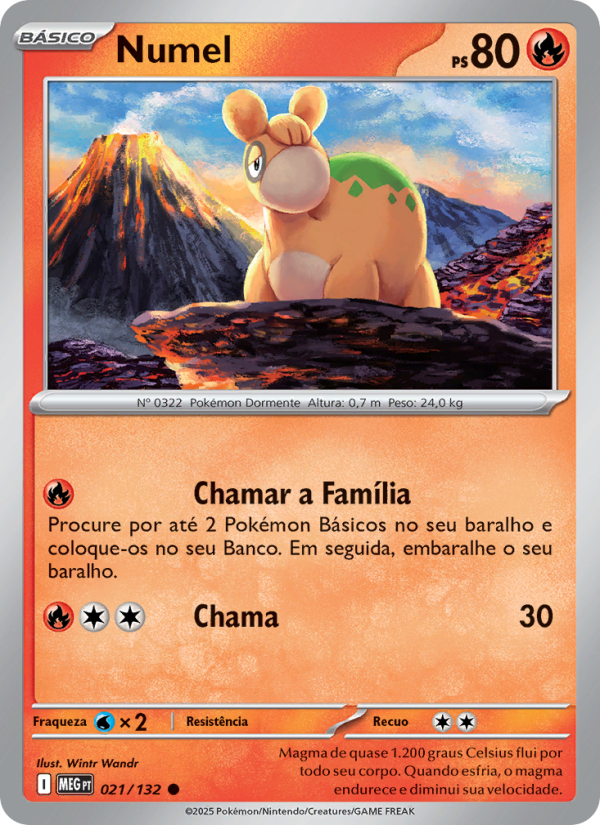 Numel 021 — Megaevolução (Portuguese Pokémon TCG card)
