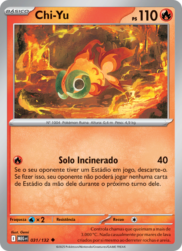 Chi-Yu 031 — Megaevolução (Portuguese Pokémon TCG card)