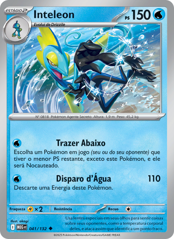 Inteleon 041 — Megaevolução (Portuguese Pokémon TCG card)
