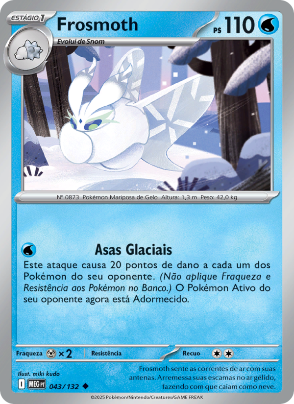 Frosmoth 043 — Megaevolução (Portuguese Pokémon TCG card)
