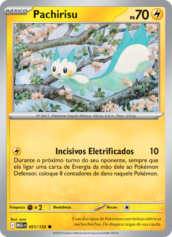 Pachirisu 051 — Mega Evolution (Portuguese Pokémon TCG card)