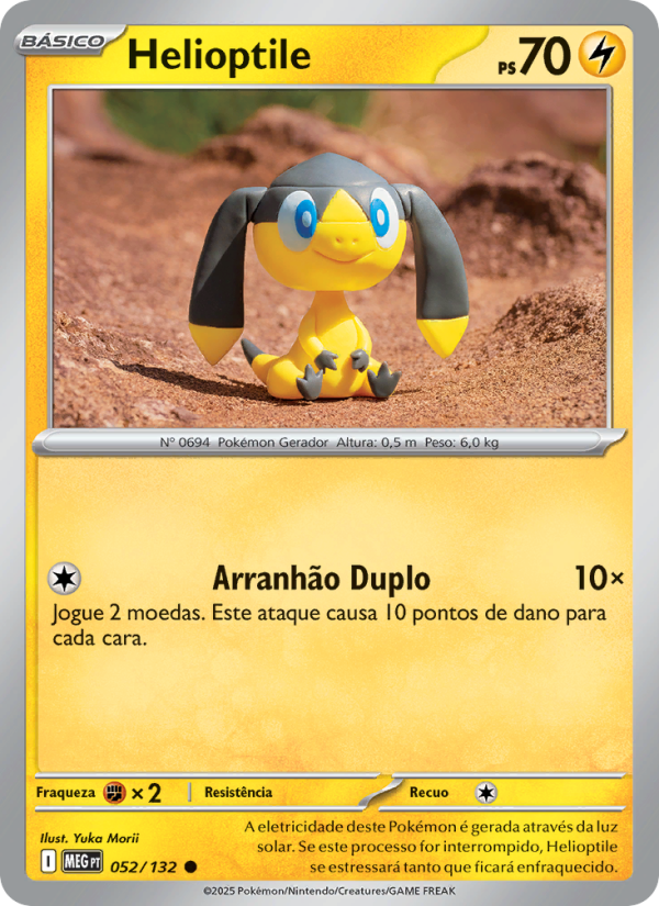 Helioptile 052 — Mega Evolution (Portuguese Pokémon TCG card)