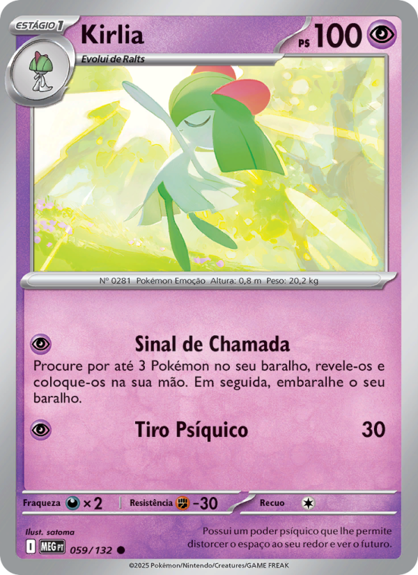 Kirlia 059 — Megaevolução (Portuguese Pokémon TCG card)