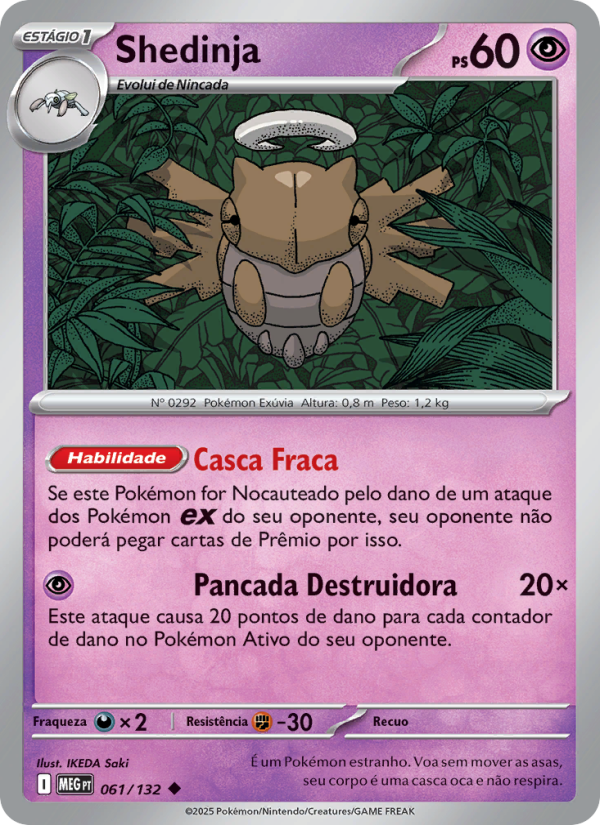 Shedinja 061 — Mega Evolution (Portuguese Pokémon TCG card)