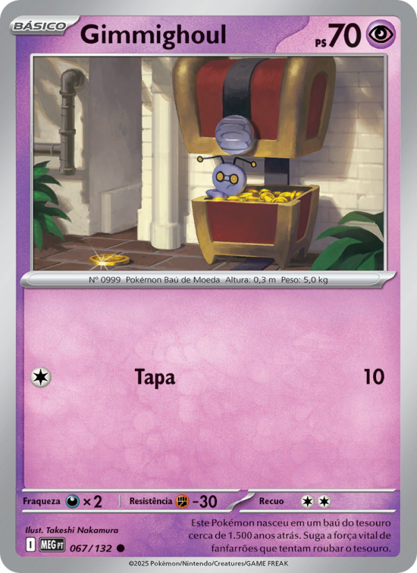 Gimmighoul 067 — Mega Evolution (Portuguese Pokémon TCG card)