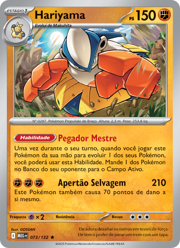Hariyama 073 — Mega Evolution (Portuguese Pokémon TCG card)