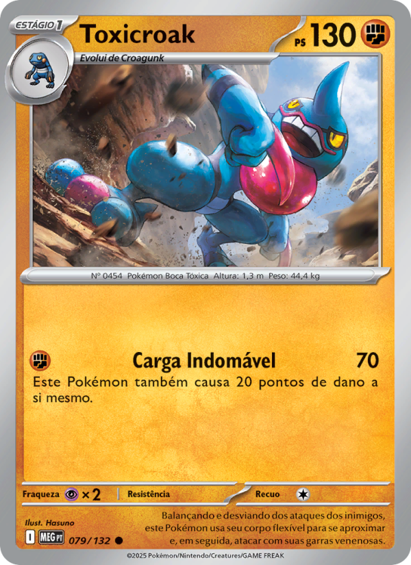 Toxicroak 079 — Mega Evolution (Portuguese Pokémon TCG card)