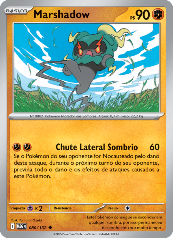 Marshadow 080 — Megaevolução (Portuguese Pokémon TCG card)