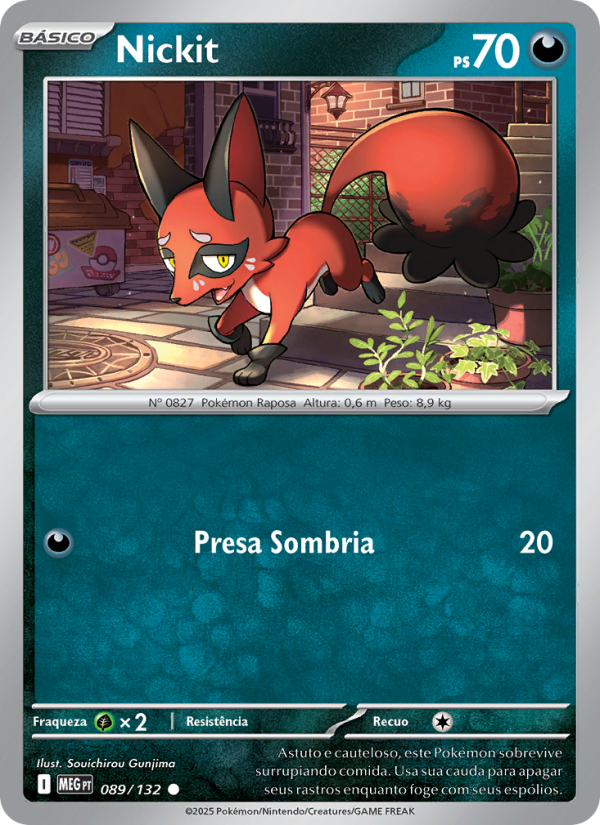 Nickit 089 — Megaevolução (Portuguese Pokémon TCG card)