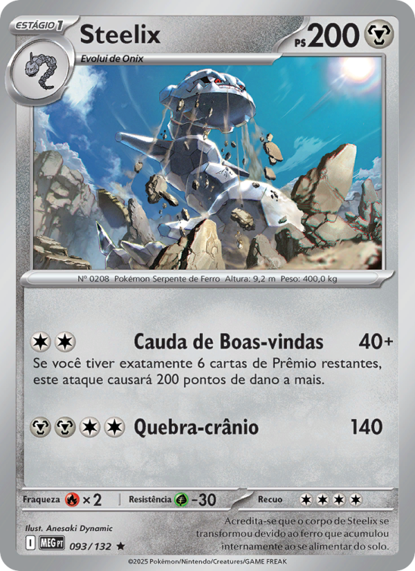 Steelix 093 — Megaevolução (Portuguese Pokémon TCG card)