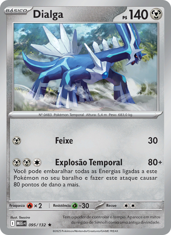 Dialga 095 — Megaevolução (Portuguese Pokémon TCG card)