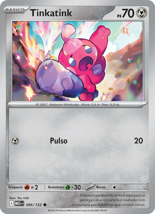 Tinkatink 096 — Megaevolução (Portuguese Pokémon TCG card)