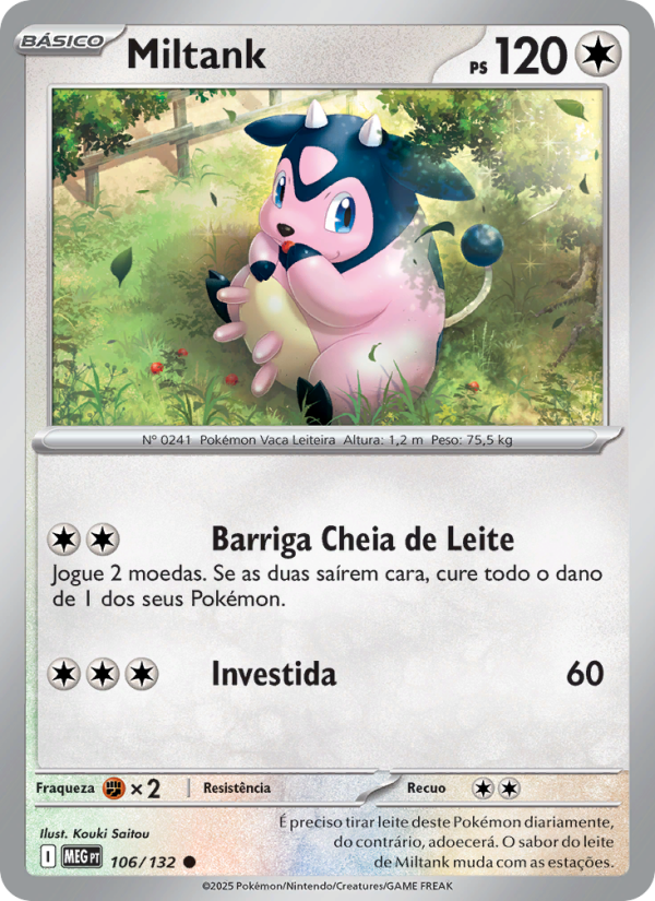 Miltank 106 — Megaevolução (Portuguese Pokémon TCG card)