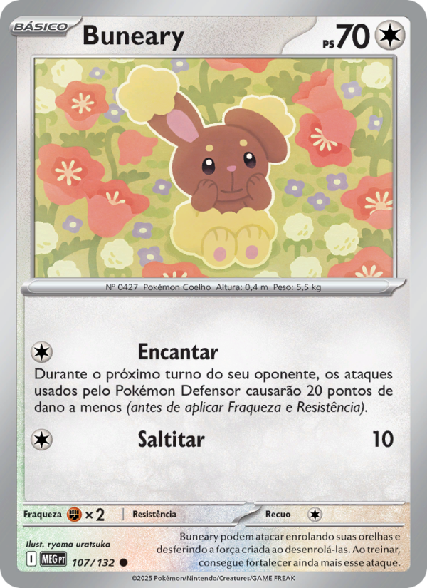 Buneary 107 — Megaevolução (Portuguese Pokémon TCG card)