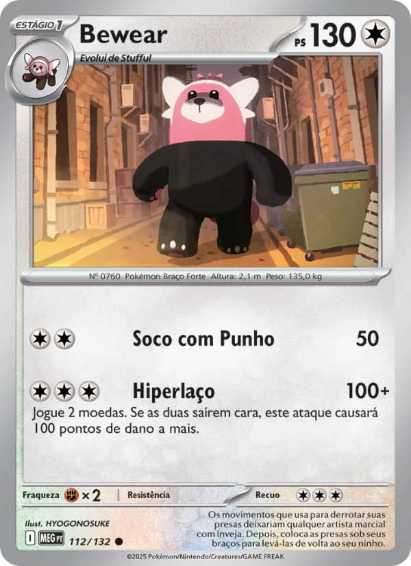 Bewear 112 — Mega Evolution (Portuguese Pokémon TCG card)