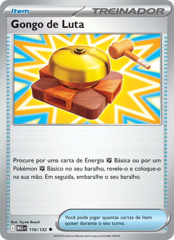 Gongo de Luta 116 — Megaevolução (Portuguese Pokémon TCG card)