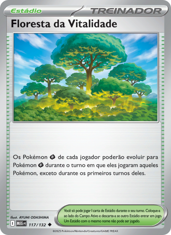 Floresta da Vitalidade 117 — Megaevolução (Portuguese Pokémon TCG card)