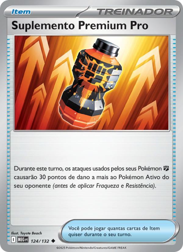 Suplemento Premium Pro 124 — Megaevolução (Portuguese Pokémon TCG card)