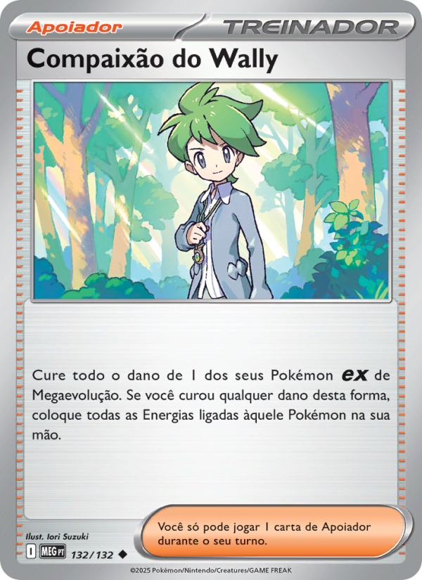 Compaixão do Wally 132 — Megaevolução (Portuguese Pokémon TCG card)