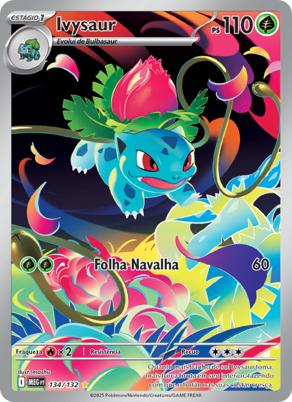 Ivysaur 134 — Megaevolução (Portuguese Pokémon TCG card)
