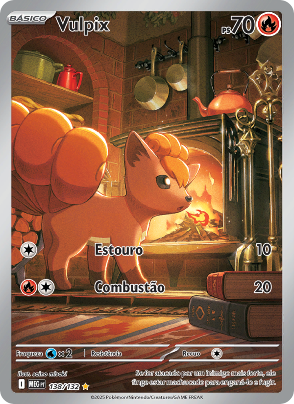 Vulpix 138 — Megaevolução (Portuguese Pokémon TCG card)