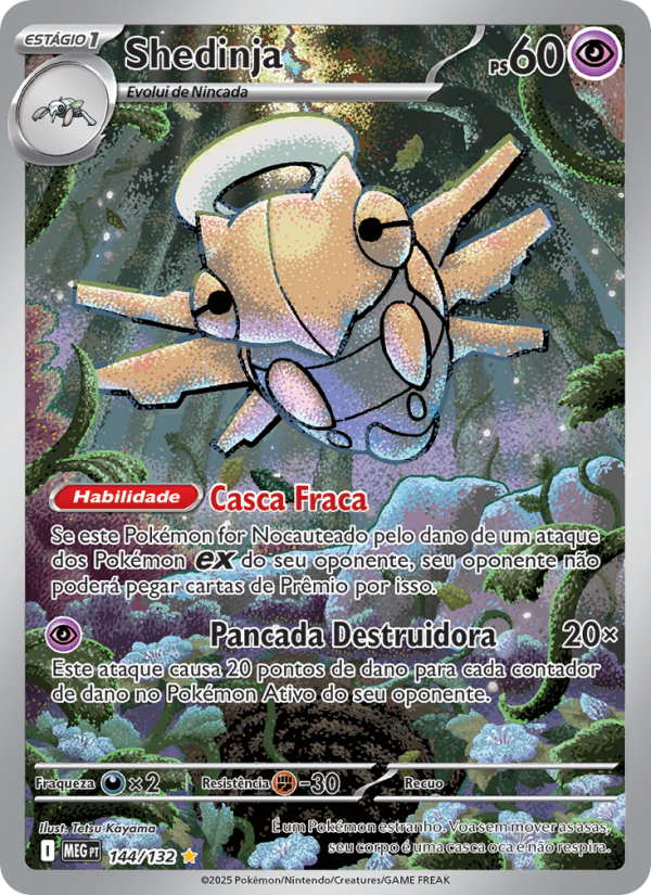 Shedinja 144 — Megaevolução (Portuguese Pokémon TCG card)