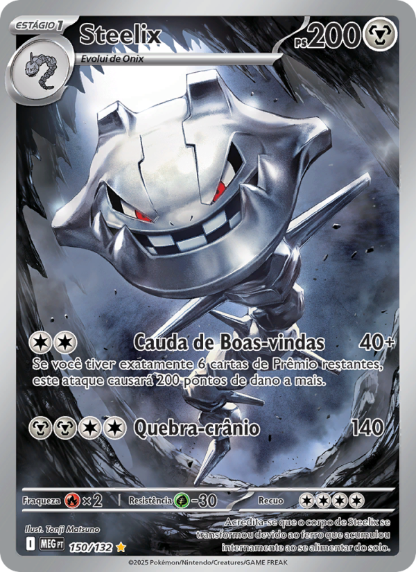 Steelix 150 — Megaevolução (Portuguese Pokémon TCG card)
