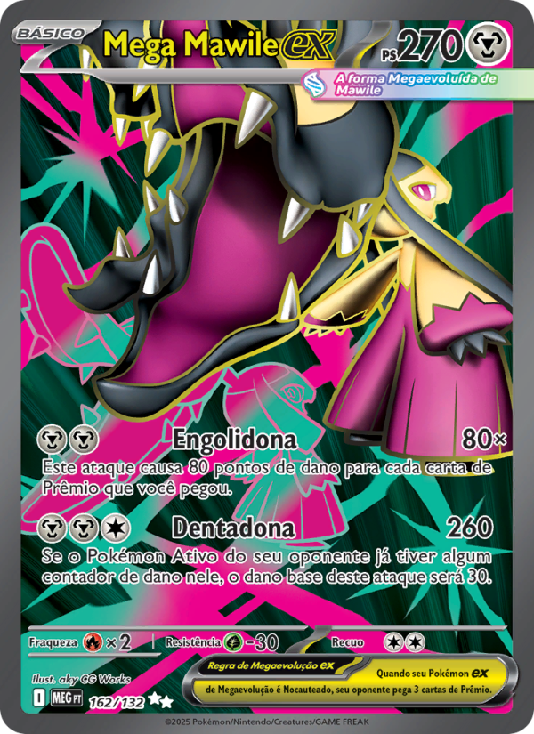 Mega Mawile ex 162 — Megaevolução (Portuguese Pokémon TCG card)