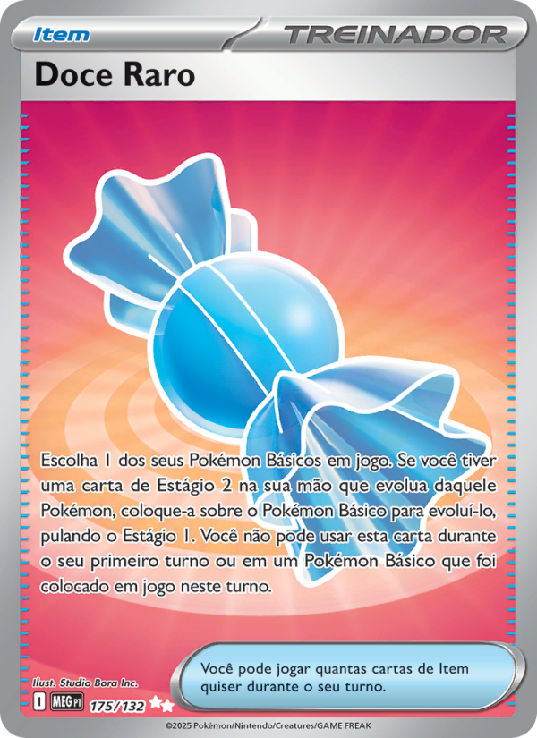 Doce Raro 175 — Megaevolução (Portuguese Pokémon TCG card)