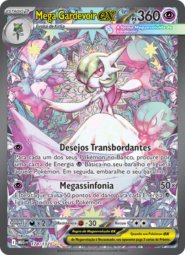 Mega Gardevoir ex 178 — Megaevolução (Portuguese Pokémon TCG card)