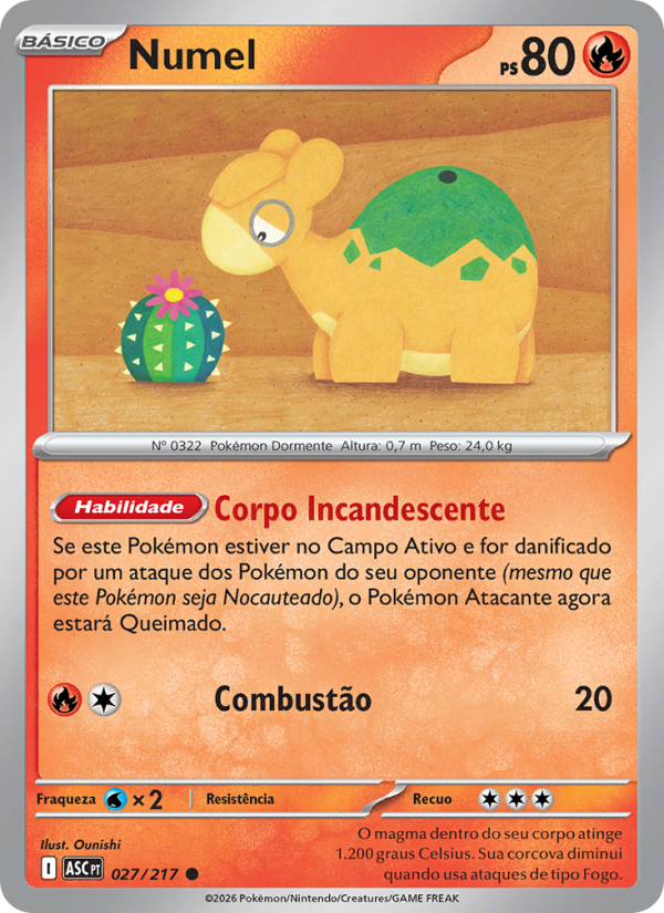 Numel 027 — Heróis Excelsos (Portuguese Pokémon TCG card)