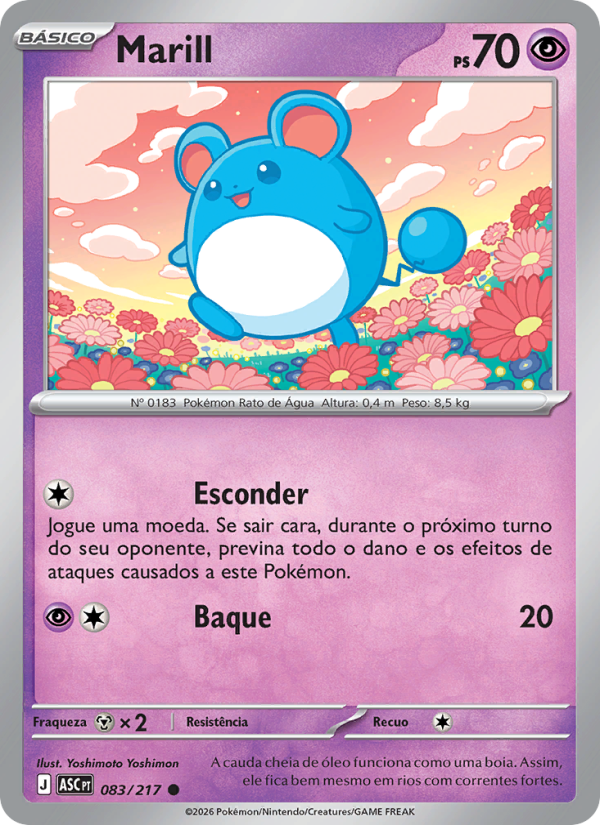 Marill 083 — Heróis Excelsos (Portuguese Pokémon TCG card)