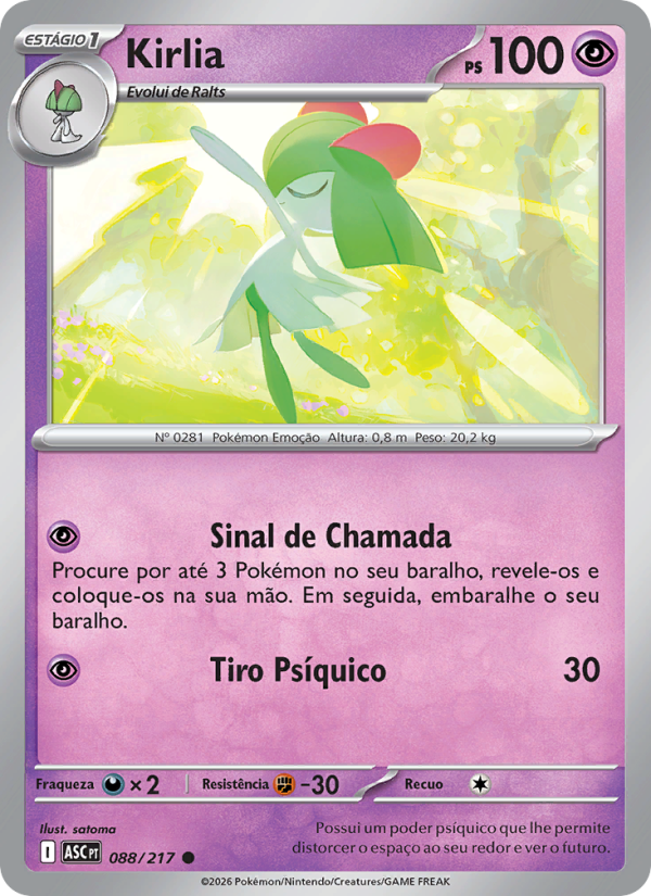 Kirlia 088 — Heróis Excelsos (Portuguese Pokémon TCG card)