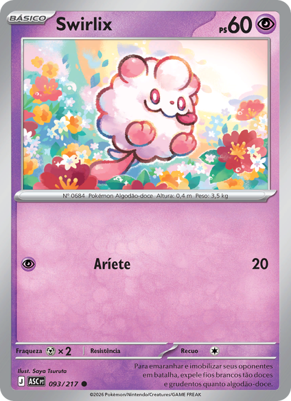 Swirlix 093 — Heróis Excelsos (Portuguese Pokémon TCG card)