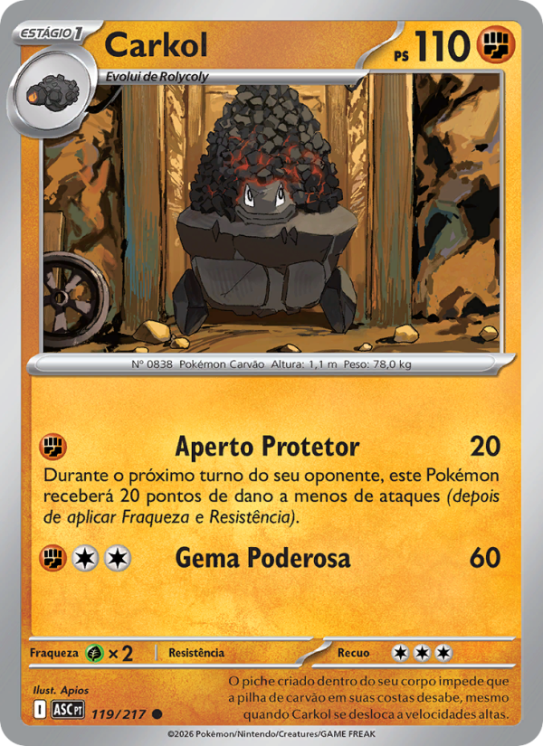 Carkol 119 — Heróis Excelsos (Portuguese Pokémon TCG card)