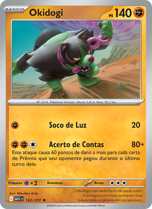 Okidogi 122 — Heróis Excelsos (Portuguese Pokémon TCG card)
