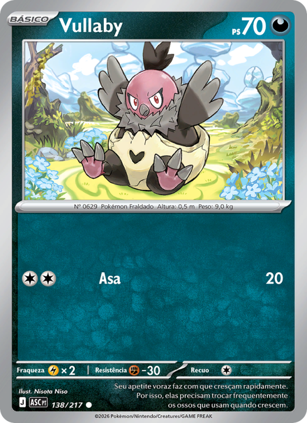 Vullaby 138 — Heróis Excelsos (Portuguese Pokémon TCG card)