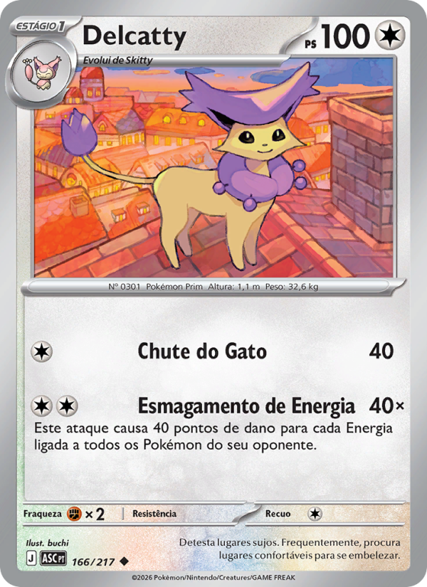 Delcatty 166 — Heróis Excelsos (Portuguese Pokémon TCG card)