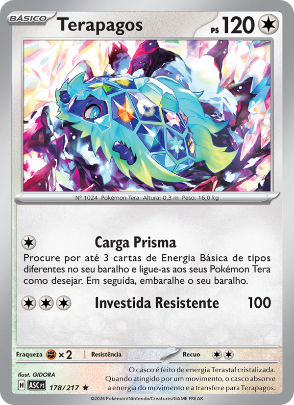 Terapagos 178 — Heróis Excelsos (Portuguese Pokémon TCG card)