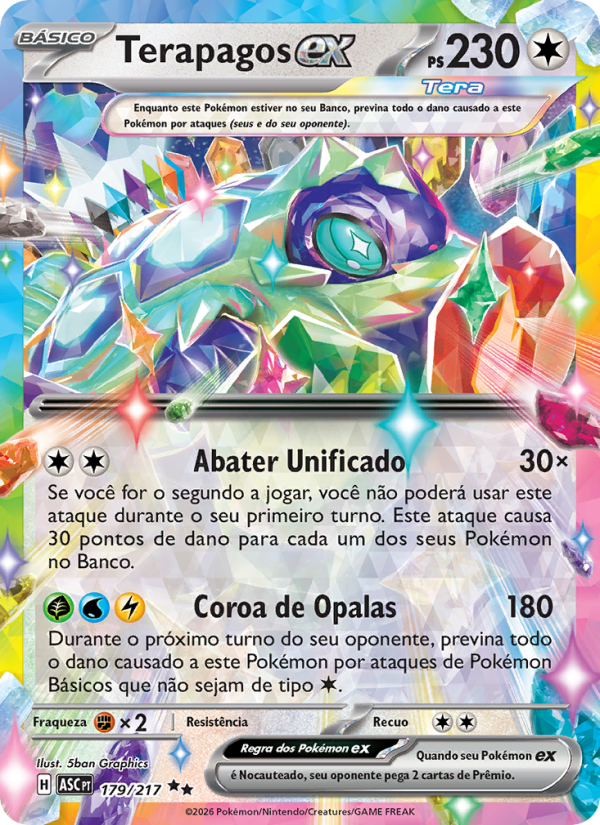 Terapagos ex 179 — Heróis Excelsos (Portuguese Pokémon TCG card)