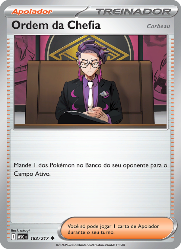 Ordem da Chefia 183 — Heróis Excelsos (Portuguese Pokémon TCG card)