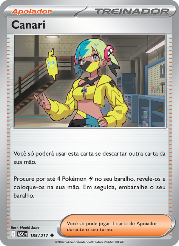 Canari 185 — Heróis Excelsos (Portuguese Pokémon TCG card)